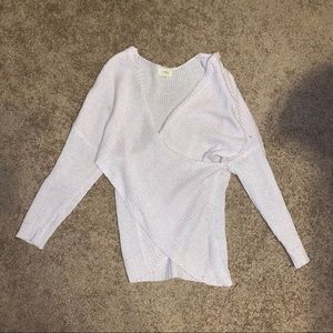 Cross front sweater